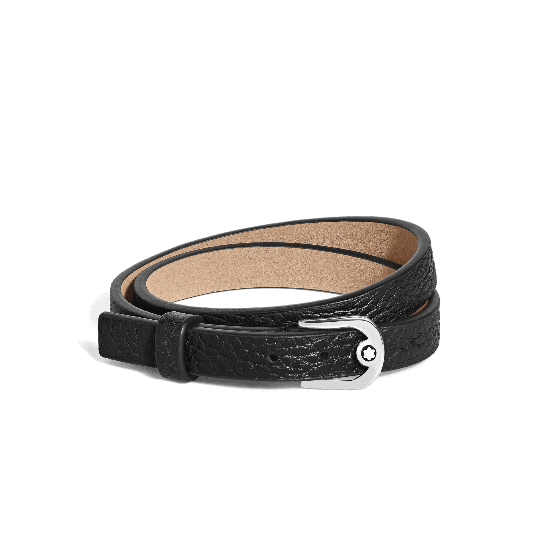 Montblanc Horseshoe Buckle Adjustable Bracelet in Grain Leather