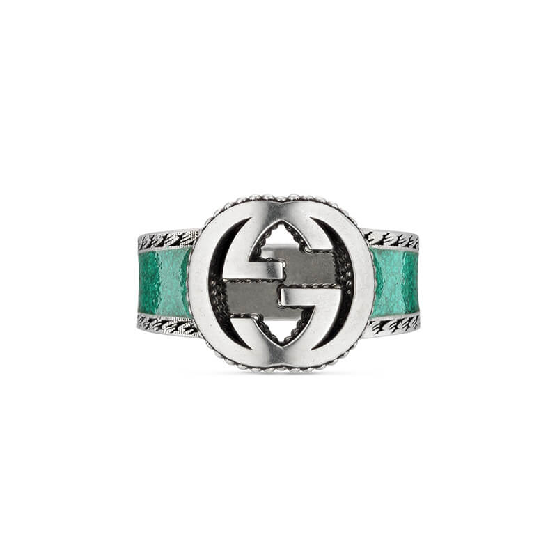 Gucci Silver Interlocking G YBC645572001 Fashion Ring