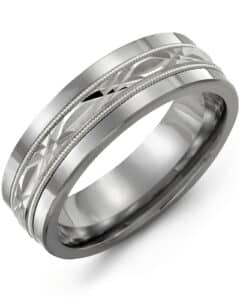MADANI MEN’S CLASSIC DIAMOND CUT MILGRAIN