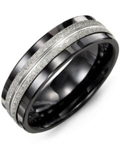 Men’s Laser Finish Wedding Ring