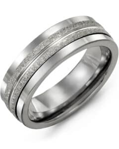 Men’s Laser Finish Wedding Ring