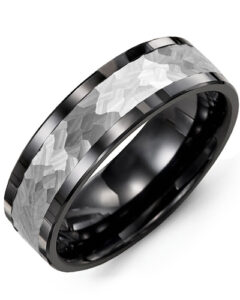 Men’s Hammer Effect Wedding Ring