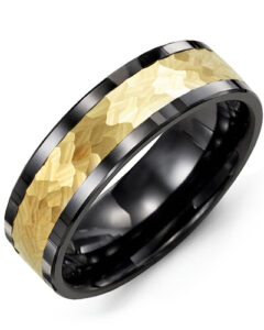 Men’s Hammer Effect Wedding Ring