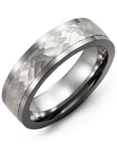 Men’s Hammer Effect Wedding Ring