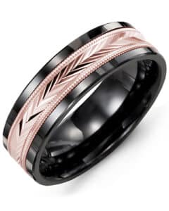 Men’s Diamond-Cut V Wedding Ring