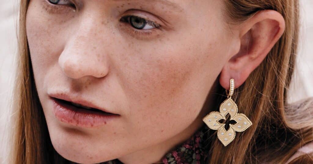 Roberto Coin Venetian Princess Earrings with Rubies